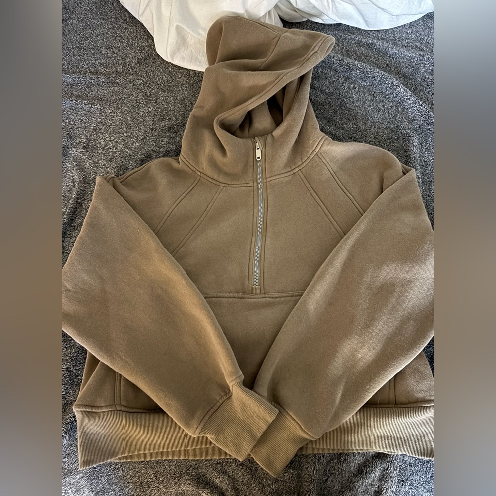 Brown quarter zip